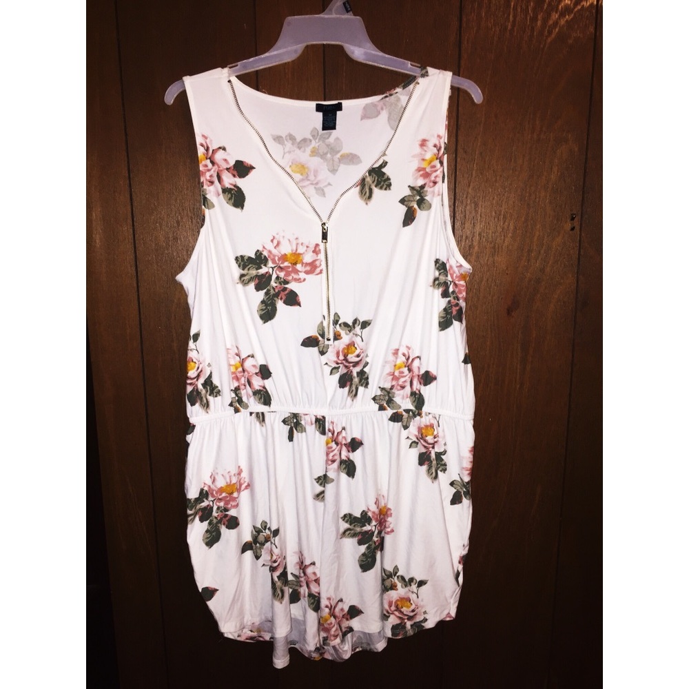 Ivory Floral Print romper
